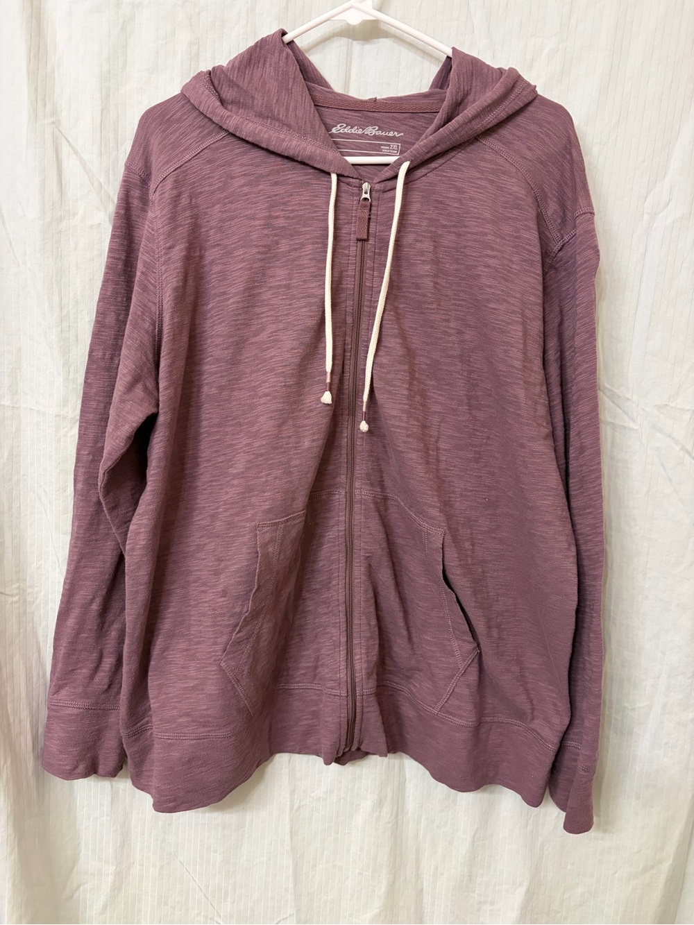 Eddie Bauer Dusty Mauve Full-Zip Hoodie Jacket